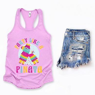 Party Like A Pinata - Women's Graphic Racerback Tank Top
