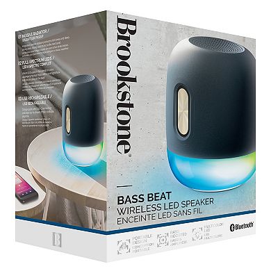 Brookstone Bass Beat Wireless LED Bluetooth Speaker