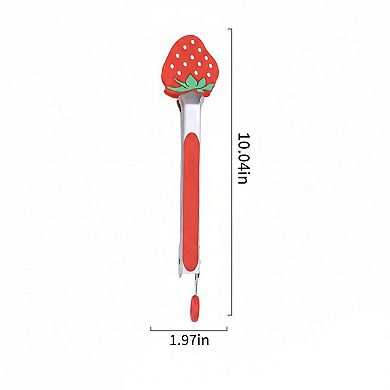 Silicone Tip Kitchen Tongs Set of 2 with Stainless Steel Handle for Cooking and Serving