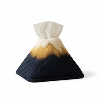Mountain Shaped Tissue Box Cover Quilted Soft Decorative Holder