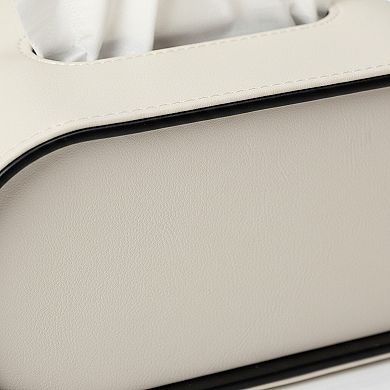 Rounded Minimalist Tissue Box Cover with Smooth Contoured Design