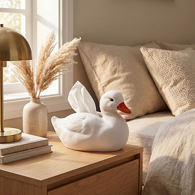 Duck-Shaped Tissue Box Holder Fun and Decorative Bathroom Accessory