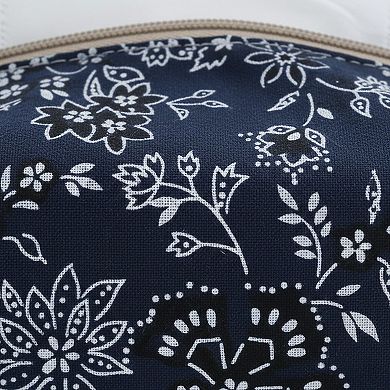 Floral Fabric Tissue Holder with Zippered Soft Cover