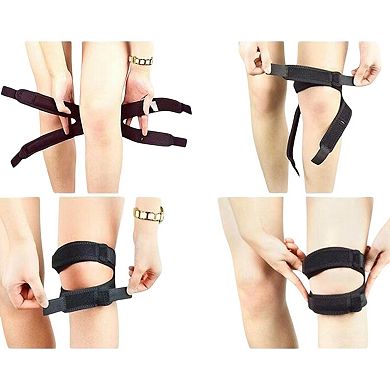 1 Pc Sports Patella Tendon Knee Strap with Silicone Grip Strip and Adjustable Compression Support