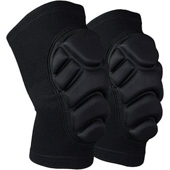 Volleyball Knee Pads 2 pc with Thick Shock Absorbing Cushion and Stretch Compression Sleeve Fit