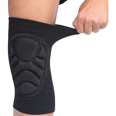 Volleyball Knee Pads 2 Pc with Thick Shock Absorbing Cushion and Stretch Compression Sleeve Fit