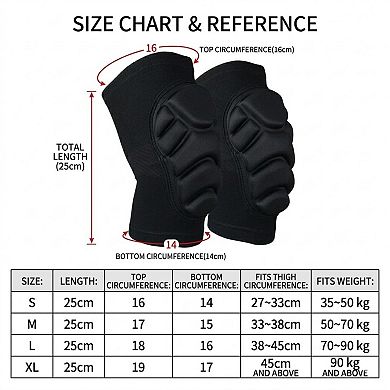 Volleyball Knee Pads 2 Pc with Thick Shock Absorbing Cushion and Stretch Compression Sleeve Fit