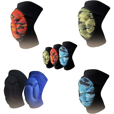 2 Pc Volleyball Knee Pads with Thick Shock Absorbing Cushion and Stretch Compression Sleeve Fit