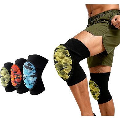2 Pc Volleyball Knee Pads with Thick Shock Absorbing Cushion and Stretch Compression Sleeve Fit