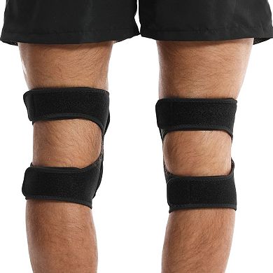 Workout Knee Pads 2 Pc with Shock Absorbing Cushion and Stretch Compression Sleeve Support