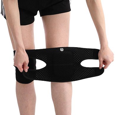 Workout Knee Support Wrap 2 Pc with Adjustable Strap and Breathable Compression Fit