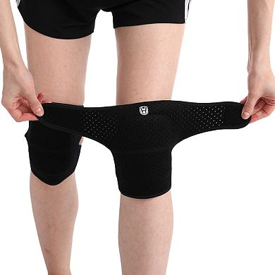 Workout Knee Support Wrap 2 Pc with Adjustable Strap and Breathable Compression Fit