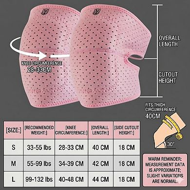 Workout Knee Support Wrap 2 Pc with Adjustable Strap and Breathable Compression Fit