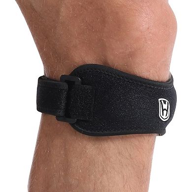 Patella Tendon Knee Straps 2 Pc with Adjustable Compression and Non Slip Support