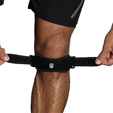 Patella Tendon Knee Straps 2 Pc with Adjustable Compression and Non Slip Support
