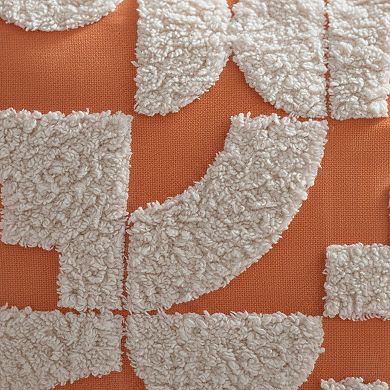 Geometric Tufted Decorative Throw Pillow Covers 2 Pack with Abstract Pattern Square Cushion Covers