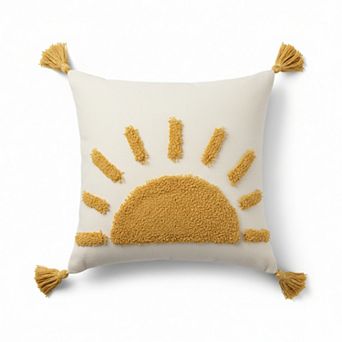 Textured Tufted Decorative Throw Pillow Cover Geometric Pattern Tassel Corner Accent Cushion Cover