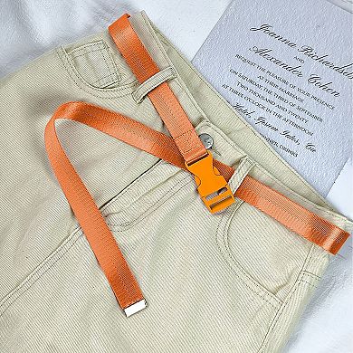 Women's Nylon Belt - Quick-Release Buckle Adjustable Waist Belt for Casual & Outdoor Styling