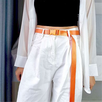 Women's Nylon Belt - Quick-Release Buckle Adjustable Waist Belt for Casual & Outdoor Styling