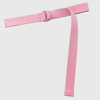Women's Thin Canvas Belt - Minimalist Loop Buckle Waist Belt for Dresses, Jeans & Casual Styling