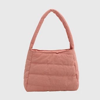 Women's Quilted Mini Handbag - Compact Puffy Top-Handle Bag for Casual Daily & Stylish Outings