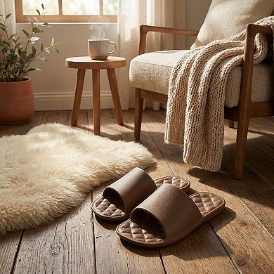 Women's Lightweight Slide Sandals with Textured Footbed