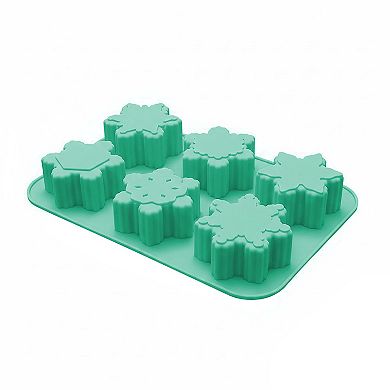 3-Piece Snowflake Silicone Baking Mold Set Winter Shape Cake Chocolate Candy Soap Mold