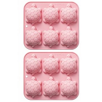 2 pc Turtle Silicone Baking Mold Set Nonstick Flexible Chocolate Candy Dessert Mold