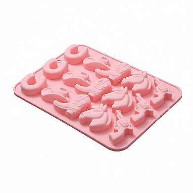 2-Piece Western Silicone Baking Mold Set Nonstick Flexible Chocolate Candy Dessert Mold