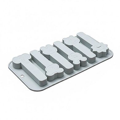 2-Piece Animal Popsicle Silicone Baking Mold Set Nonstick Flexible Ice Pop Dessert Mold