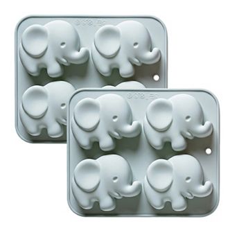 2 pc Elephant Silicone Baking Mold Reusable Nonstick Cake Chocolate Mold