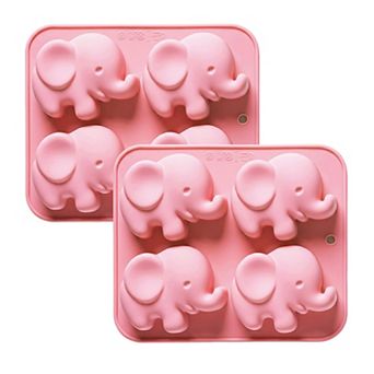 2 pc Elephant Silicone Baking Mold Reusable Nonstick Cake Chocolate Mold