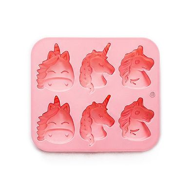 2-Piece Unicorn Silicone Baking Mold Set Nonstick Flexible Chocolate Candy Dessert Mold