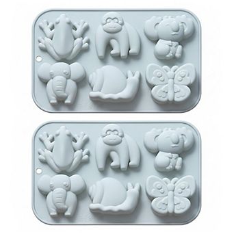 2 pc Animal Silicone Baking Mold Set Nonstick Flexible Chocolate Candy Dessert Mold
