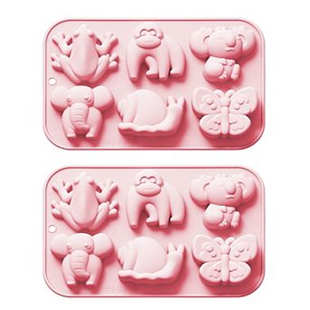 2 pc Animal Silicone Baking Mold Set Nonstick Flexible Chocolate Candy Dessert Mold