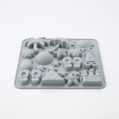 2-Piece Beach Silicone Baking Mold Set Nonstick Summer Shape Chocolate Candy Dessert Mold