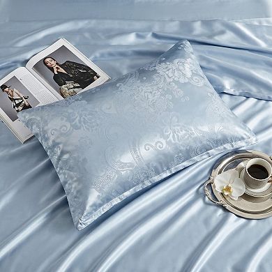2-Pack Floral Print Pillowcases with Envelope Closure Decorative Sleep Cover Set 18.9x29in