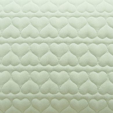 2-Pack Heart Quilted Pillowcases with Envelope Closure Decorative Sleep Cover Set 18.9x29in