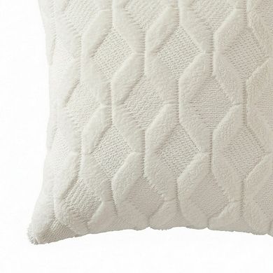 Cable Textured Pillow Cover Decorative Square Cushion Case Single Piece 17.7x17.7in