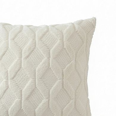 Cable Textured Pillow Cover Decorative Square Cushion Case Single Piece 17.7x17.7in