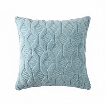 Cable Textured Pillow Cover Decorative Square Cushion Case Single Piece 17.7x17.7in
