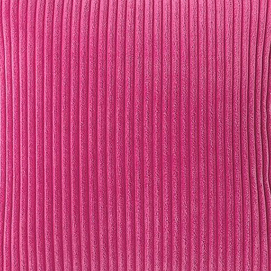 Ribbed Textured Pillow Cover Decorative Square Cushion Case Single Piece 17.7x17.7in