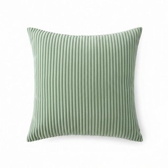 Ribbed Textured Pillow Cover Decorative Square Cushion Case Single Piece 17.7x17.7in