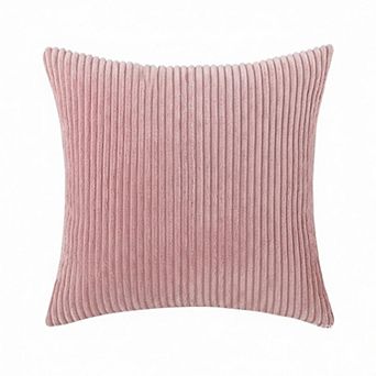 Ribbed Textured Pillow Cover Decorative Square Cushion Case Single Piece 17.7x17.7in