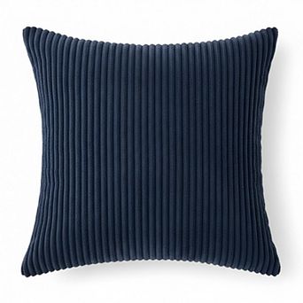 Ribbed Textured Pillow Cover Decorative Square Cushion Case Single Piece 17.7x17.7in