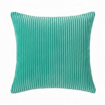 Ribbed Textured Pillow Cover Decorative Square Cushion Case Single Piece 17.7x17.7in