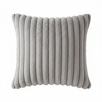 Textured Corded Pillow Cover Decorative Square Cushion Case Single Piece 17.7x17.7in