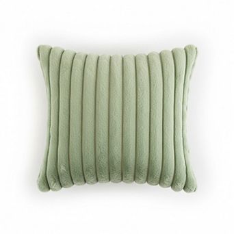 Textured Corded Pillow Cover Decorative Square Cushion Case Single Piece 17.7x17.7in