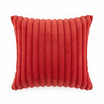 Textured Corded Pillow Cover Decorative Square Cushion Case Single Piece 17.7x17.7in