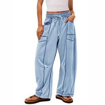 Women's Drawstring Wide Leg Casual Sweatpants